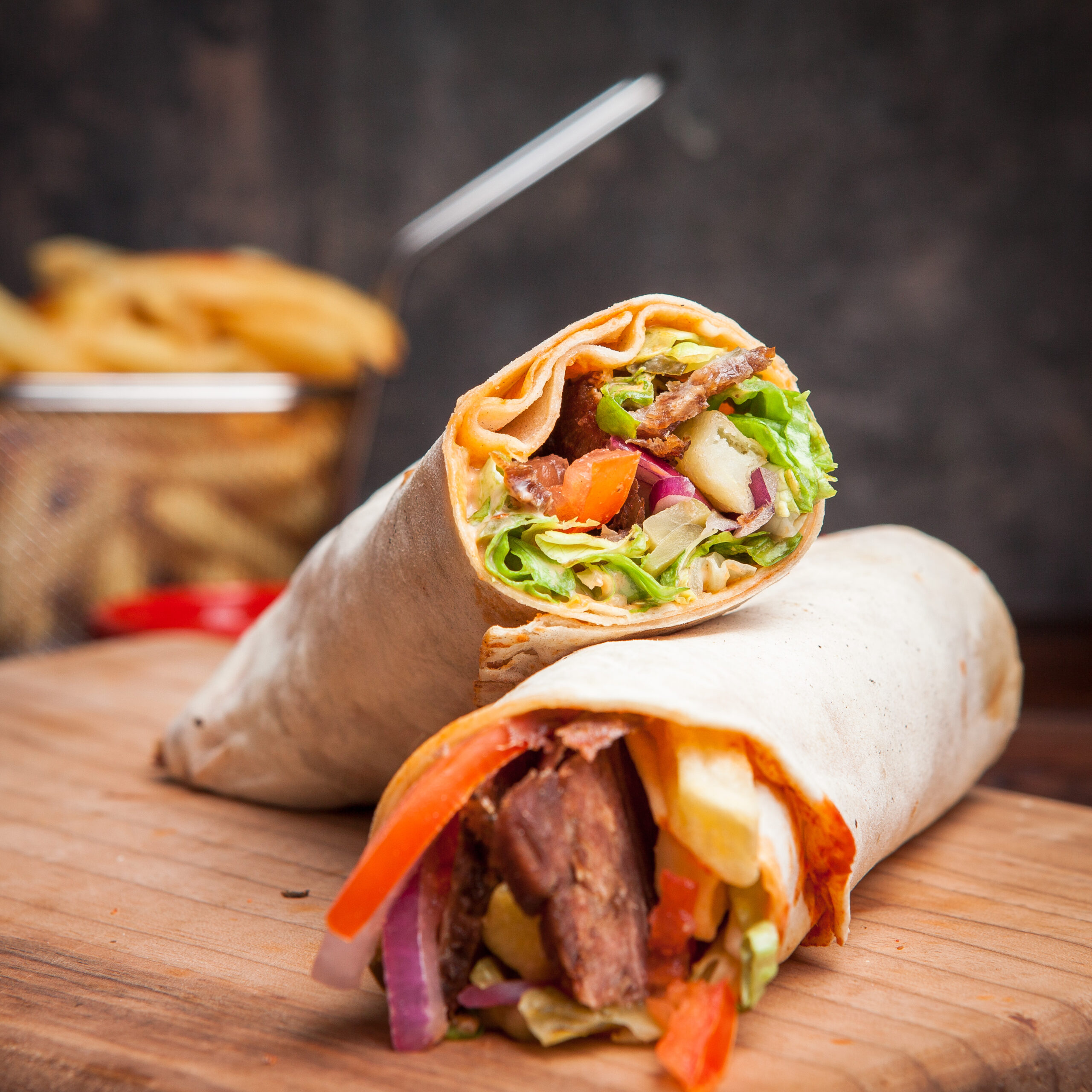 Shawarma Wrap With Fresh Veggies at Dubai Shawarma Station